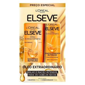 SHAMPOO ELSEVE KIT 375ML ÓLEO EXTRAORDINÁRIO+CONDICIONADOR 170ML ÓLEO EXTRAORDINÁRIO
