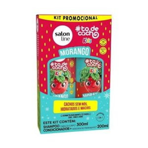 SHAMPOO SALON LINE KIT 300ML TO DE CACHO KIDS MORANGO+CONDICIONADOR 200ML MORANGO