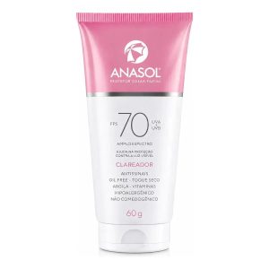 PROTETOR SOLAR FACIAL ANASOL CLAREADOR FPS 70 60G