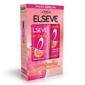 SHAMPOO ELSEVE KIT 375ML LISO DOS SONHOS+CONDICIONADOR 170ML LISO DOS SONHOS