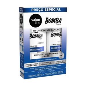 SHAMPOO SALON LINE KIT 300ML SOS BOMBA CRESCIMENTO CAPILAR+CONDICIONADOR 200ML CRESCIMENTO CAPILAR