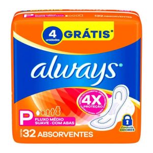 ABSORVENTE ALWAYS P COM 32UNID SUAVE