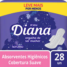 ABSORVENTE NOTURNO DIANA COM 8 UNIDADES SUAVE