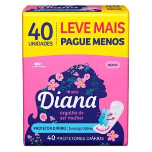 ABSORVENTE PROTETOR DIÁRIO DIANA COM 40 UNIDADES