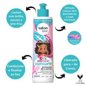 ATIVADOR DE CACHOS SALON LINE KIDS HIDRATAÇÃO CHICLETE
