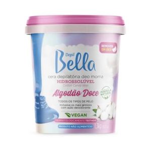 CERA DEPILATÓRIA HIDROSSOLÚVEL ALGODÃO DOCE 600G