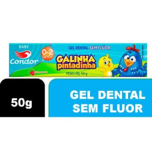 CREME DENTAL CONDOR GALINHA PINTADINHA MORANGO 50G SEM FLUOR