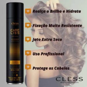 FIXADOR PARA CABELOS AEROSOL CARE LISS FIXAÇÃO EXTRA FORTE 400ML
