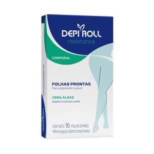 FOLHAS PRONTAS PARA DEPILAÇÃO CORPORAL DEPIROLL 16 CERA ALGAS