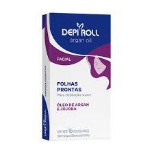 FOLHAS PRONTAS PARA DEPILAÇÃO FACIAL OLEO DE ARGAN 16 FOLHAS