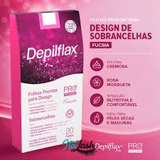 FOLHAS PRONTAS PARA DEPILAÇÃO SOBRANSELHAS DEPILFLAX 20 FOLHAS