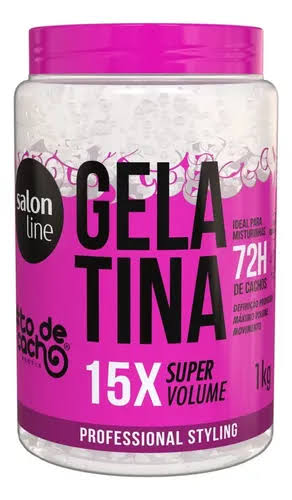 GELATINA SALON LINE 1KG 15X SUPER VOLUME