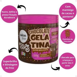 GELATINA SALON LINE 500G CHOCOLATE