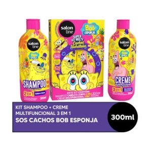 KIT SALON LINE  SUPER MULTI CACHOS HIDRATADOS BOB ESPONJA