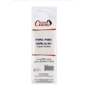 PAPEL PARA DEPILAÇÃO SANTA CLARA 100UNIDADES