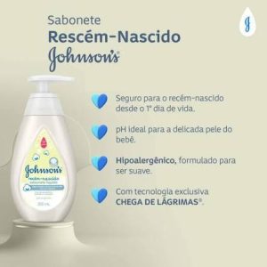 SABONETE LIQUIDO JOHNSON BABY RECEM-NASCIDO 200ML