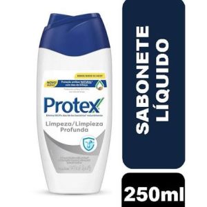 SABONETE LIQUIDO PROTEX 250ML LIMPEZA PROFUNDA.