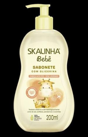 SABONETE LIQUIDO SKALINHA 200ML DA CABEÇA AOS PÉS
