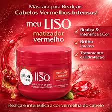 MASCARA MATIZADORA SALON LINE MEU LISO VERMELHA 300G